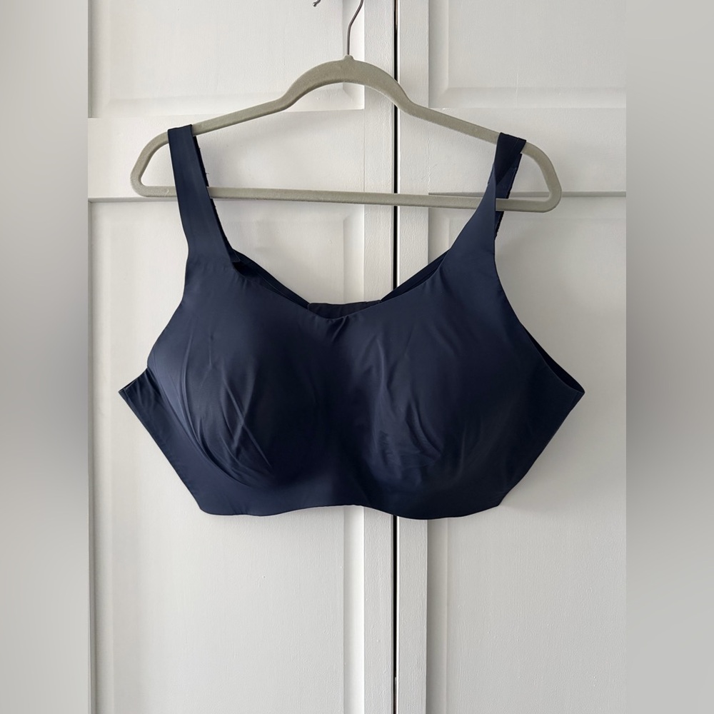 Knix 38DD Wireless Bra Navy Blue Seamless Supportive T-Shirt Bra Full Coverage
